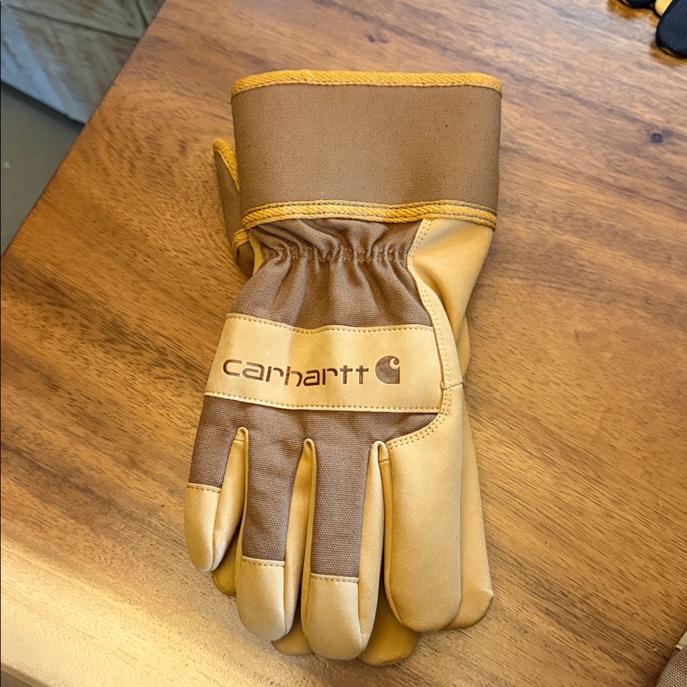 Carhartt Men's Insulated Safety Cuff Glove Tan and Brown - Picture 2 of 7